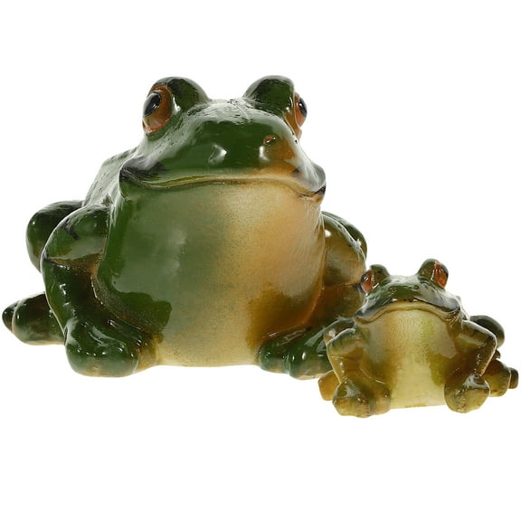 unbranded 2pcs Resin Frog Statue Outdoor Frog Garden Decor Statue Frog Sculpture Statue