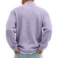 thumbnail image 6 of Men's Ribbed Knit Polo Sweaters Big and Tall Quarter-Zip Pullover Long Sleeve Solid Color Pullover Sweater Winter Warm Casual Zip Mock Neck Corduroy Polo Sweatshirt Quarter Zip Polo Sweatshirt, 6 of 7