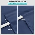 thumbnail image 4 of JIUZHEN Valance Curtains for Kitchen Window Valances for Living Room/Basement Window Curtains Bathroom Thermal Insulated Short Rod Pocket Curtain Panels, Navy,42 x 18 Inches,1 Panel, 4 of 7