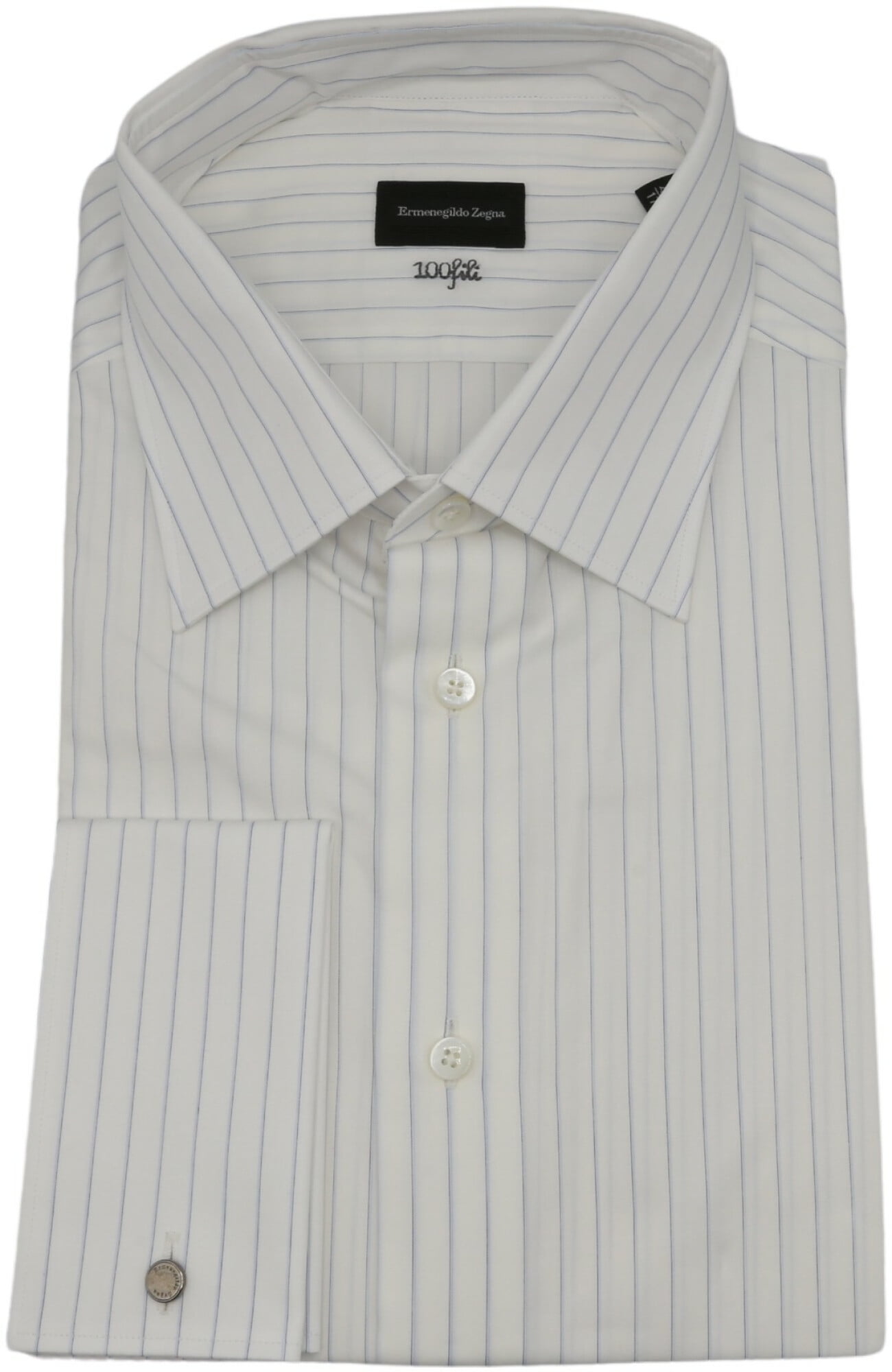 Blue Pinstripe 100 Fili Dress Shirt 