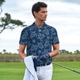 thumbnail image 6 of Balery Sea Turtle Printed Men’s Short Sleeve Polo Shirt, Midweight Men's Shirt,Golf Polo shirts -XX-Large, 6 of 9