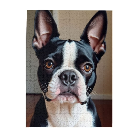500 Piece Boston Terrier Jigsaw Puzzle For Adults Challenging And Fun Adult Puzzle Game Unique Artwork Relaxing Activity Great Gift Idea Home Decor