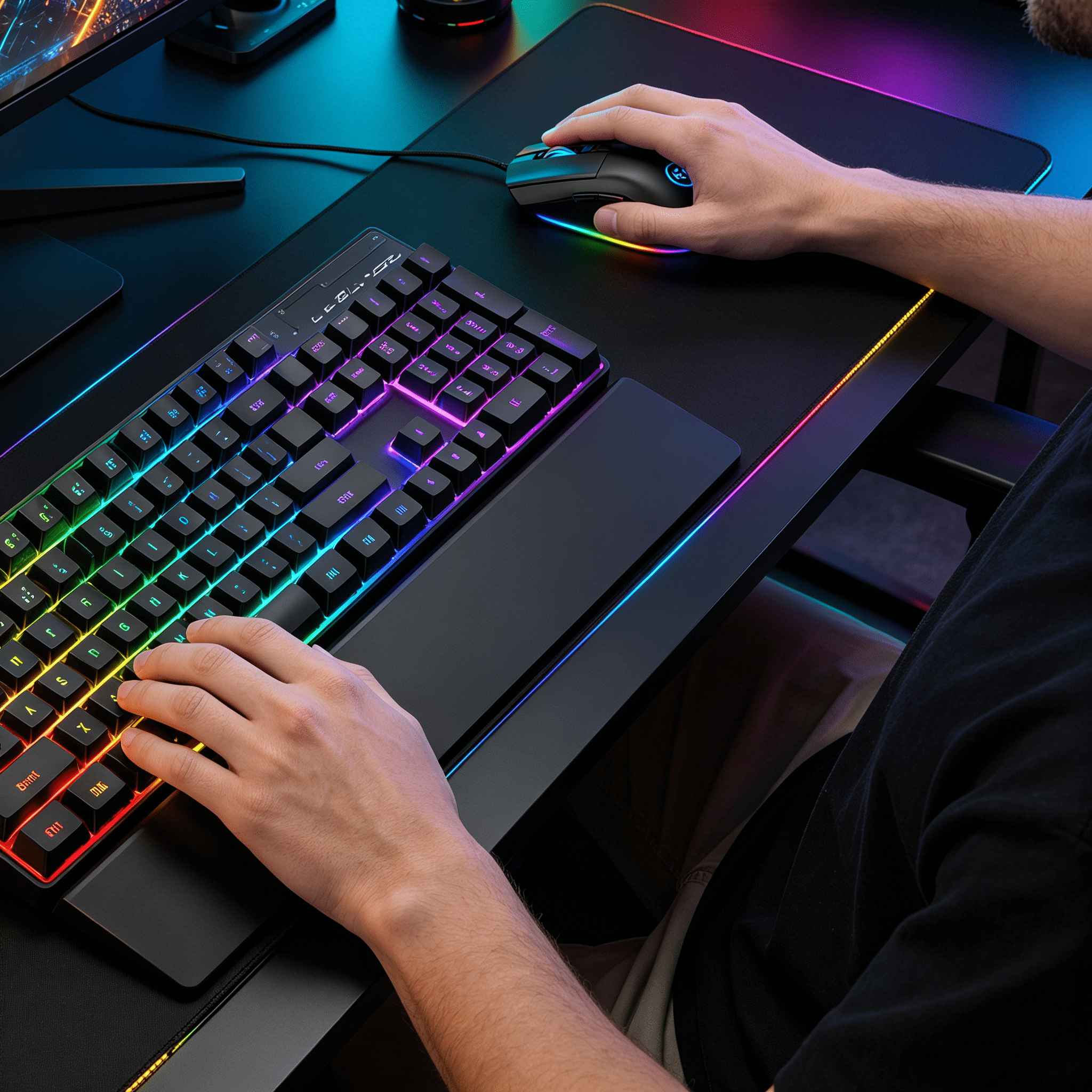 GJX 2026 New Wired Keyboard and Mouse Combo,61-Key Gaming Keyboard with Effects and Ergonomic Design,Perfect for Computer and Network Users for Gaming,Office,Home,Typing,Study