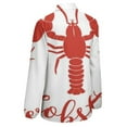 thumbnail image 5 of Hand Drawn Lobster Logo Long Sleeve Blouse Woman Streetwear Casual Shirts Summer Oversize Woman Streetwear Clothing Birthday Present, 5 of 7