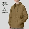 thumbnail image 2 of Men's UPF 50+ Lightweight Windbreaker Jacket - Oversized Athletic Hoodie with Zip Pockets for Golf, Hiking & Outdoor Sports, 2 of 9