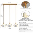 thumbnail image 5 of ZXNYH Pendant Ceiling Light Fixture for Kitchen Island, Modern Mini Integrated LED Hanging Light, Crystal Pendant Light in Chrome, Bedroom, Dining Room, Bar (1-Lights), 5 of 6