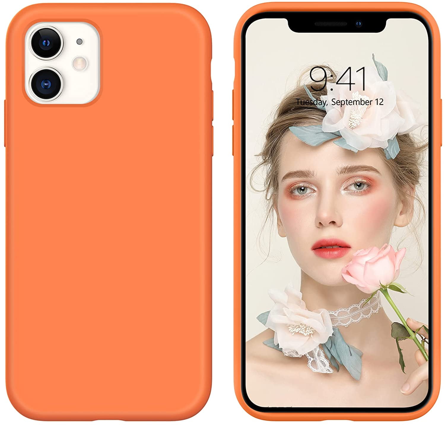 iPhone 11 Case, Liquid Silicone Soft Gel Rubber Slim Cover with