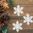 thumbnail image 4 of putnchl 24pcs Christmas Snowflake Clear Crystal Acrylic Rhinestone For Xmas Tree Pendant DIY Decorative Craft Scrapbooking Decor, 4 of 5