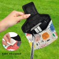 thumbnail image 4 of Haosy Hand Drawn Sun Golf Mallet Putter Cover Strong Magnetic Leather Golf Club Headcover Closure, 4 of 7