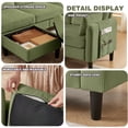 thumbnail image 6 of Soscana Convertible Sectional Sofa & Accent Chair,3 Seat L Shaped Couch with Reversible Storage Ottoman&Side Pockets, for Living Room Office Apartment Apt, 6 of 8