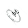 thumbnail image 4 of Unique Ring Elegant Cutout Leaf Nature Ring .925 Sterling Silver Band Jewelry Female Male Size 4, 4 of 4