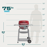 Charbroil Bistro Pro with Heat Thermometer, Warming Rack, Portable, Digital Display, Storage Rack
