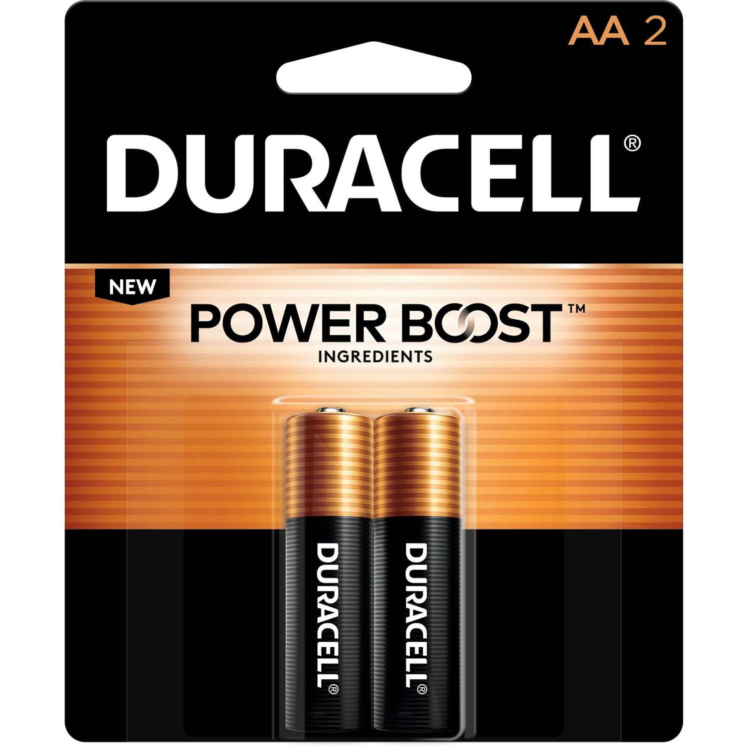 Duracell Coppertop Double AA Batteries with Power Boost Ingredients, 2 Count (Pack of 1) Long-lasting Alkaline Double AA Battery for Household and Office Devices