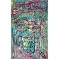 thumbnail image 4 of Unique Loom Metro Henna Floral Area Rug 5' x 8' Rectangle Black/Ivory, 4 of 5