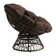 thumbnail image 3 of Papasan Chair with Brown Round Pillow Cushion and Brown Resin Wicker Weave, 3 of 6