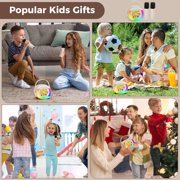 JAUYXIAN Karaoke Machine, Portable Home Singing Karaoke Speaker Sytem with RGB Light, Bluetooth Speaker with 2 Microphones