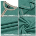 thumbnail image 5 of GENTS BLISS Crew Neck Henley Men Shirts Long Sleeve Shirts for Men Casual Color Block Tops, 5 of 6