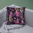 thumbnail image 2 of Throw Pillow Covers Pack of 4 for Living Room Table, Floral Printed Cushion Case, 20x20 inches - Black - Home Decor, 2 of 8