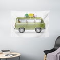thumbnail image 1 of Happy Camper Tapestry, Safari Van Digital Design African Savannah Vehicle Touristic Exotic Places, Wall Hanging for Bedroom Living Room Dorm Decor, 60W X 40L Inches, Multicolor, by Ambesonne, 1 of 2