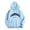 Light Blue*, variant on OSOLU Women's Pullover Hoodie California Los Angeles Letter Print Kangaroo Pocket Drawstring Oversized Sweatshirt Dark Gray