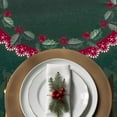 thumbnail image 4 of Christmas Tablecloth Winter Holiday Table Cloth Washable Christmas Tree Table Cover for New Years Party and Dining Room Decor-60 * 60" Round, 4 of 6