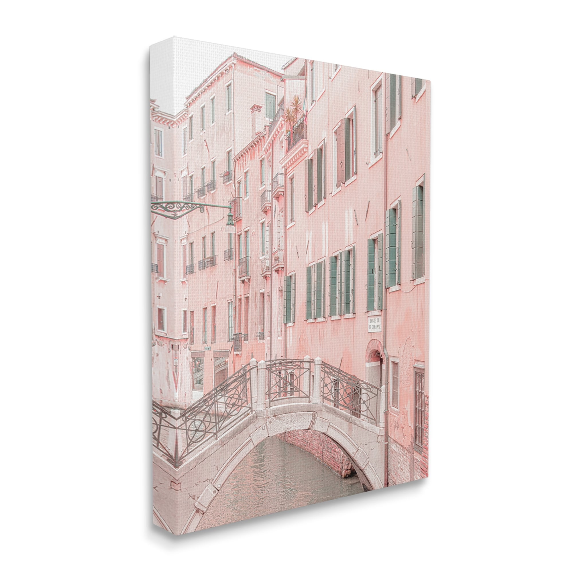 Stupell Industries City Canal Bridge Photography Town & City Photography Gallery Wrapped Canvas Print Wall Art
