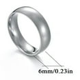 thumbnail image 6 of K-KED 6mm Men Women Plain Wide Wedding Band Ring Couple Rings Stainless Steel Rings /-blue-7, 6 of 9