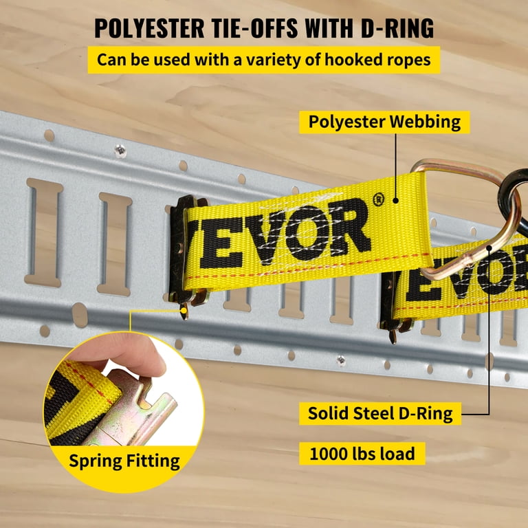 8-Pack E-Track O-Ring Fittings - Tie Down Accessories For Trailers, Vans, Trucks
