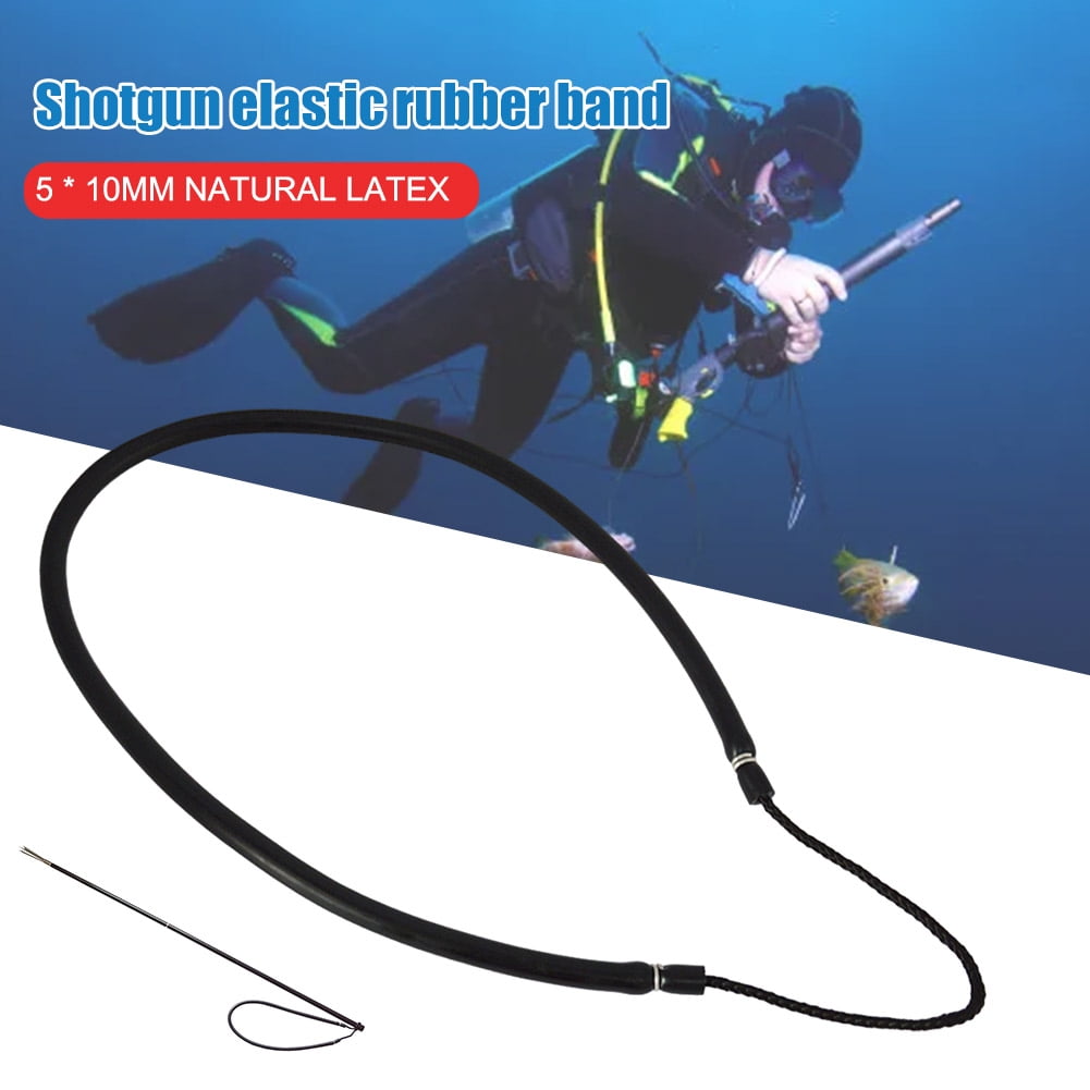 Yucurem Speargun Pole Rubber Fishing Hand For Harpoon Spearfishing Diving Diving Essentials (Black)