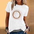 thumbnail image 1 of DPTALR Blouse à Manches Courtes Imprimée Teinture sur Nœuds Colorée Col Rond pour Femmes, 1 of 4