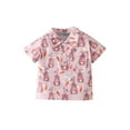 thumbnail image 1 of Kids Easter Rabbit Print Collar Button Shirt Tops Toddler Boy Summer Short Sleeve Polo T-Shirts, 1 of 6