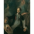 thumbnail image 2 of Franz Anton Maulbertsch 15x18 Black Ornate Wood Framed Double Matted Museum Art Print Titled - Artists' Portrait (So -Called Self -Portrait) (1767), 2 of 5