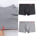 thumbnail image 2 of Men's Athletic Boxers Briefs Underwear Classical Striped Print Breathable Elastic Waistband Underpants Shorts for Sports, 2 of 8