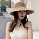 thumbnail image 5 of Sombrero Cloche para el sol transpirable: sombrero de verano a la moda con perlas falsas, gorra de playa, sombrero de ala ancha, 5 of 5