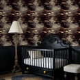 thumbnail image 2 of Baroque Peel and Stick Wallpaper Mystical Night Forest Glowing Mushrooms Moths Wall Mural 17.7in x 9.8ft Self Adhesive Removable Wall Paper Renter Friendly Wallpaper for Women Bedroom Salon, 2 of 8