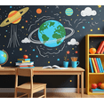 thumbnail image 3 of Space Themed Colorful Chalk Style Backdrop Banner Decorations for Classroom Party Study Room Wall Background Photo Booth Props, 3 of 7