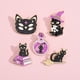 thumbnail image 2 of Broche De Esmalte De Gatos Morados Broches De Gato De Bruja Lindos Insignias De Solapa Dibujos Animados De Animales De Joyería Regalo Para Niños Amigos, 2 of 4
