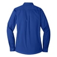thumbnail image 6 of Womens Long Sleeve Carefree Poplin Uniforms Dress Cotton/Polyester Shirt True Royal 2X-Large, 6 of 6