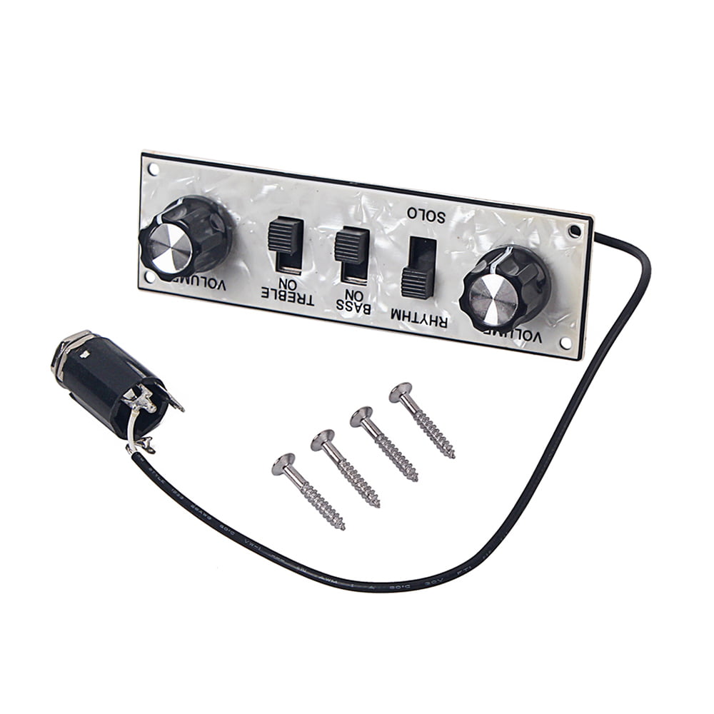 Sangmei Electric Bass Wired Control Plate Circuit Board with Knobs