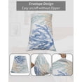 thumbnail image 7 of Coral Blue Green Beige Pillow Covers King Size, Summer Coastal Ocean Plant Soft Bed Throw Pillowcases Breathable Cooling Long Lumbar Body Pillow Sham Cover for Bed Sofa 20''x40'', 7 of 7