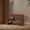 Walnut Wood / Orange Seat, variant on Muwuele 23.6" Solid Wood Shoe Bench with Flip-Top Storage, 2-Tier Entryway Bench with Orange Padded Seat, Walnut Finish Shoe Rack for Hallway