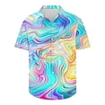 thumbnail image 4 of GERsome Men's Short Sleeve Tie-Dye Shirts Casual Lightweight Button Down Shirts Vacation Beach Summer Tops S-5XL, 4 of 4