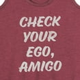 thumbnail image 3 of Instant Message - Check Your Ego Amigo - Women's Racerback Tank Top, 3 of 6