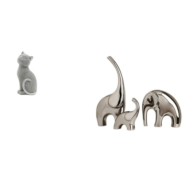 Figura de escritorio,Estatua de gato,linda estantería,escritorio,decoración del hogar,Estatua de elefante,Estatuas de elefantes de cerámica,figuras de elefantes,decoración,Decoración del