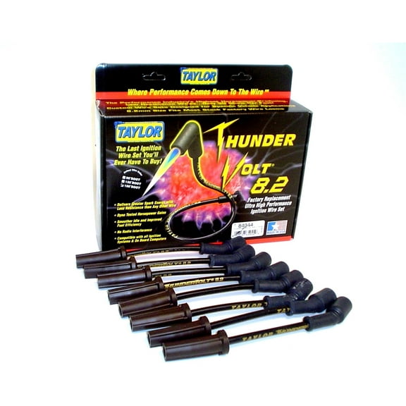 Taylor Wire / Vertex 84044 TAY84044 THUNDERVOLT 8.2 CUSTOM 8 CYL BLACK Fits select: 1999-2002 CHEVROLET SILVERADO, 2011 CHEVROLET SILVERADO K1500 LT