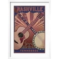 thumbnail image 2 of Art.com Nashville, Tennessee - Guitar and Banjo Music Art Print by Lantern Press, White Frame Wall Art, 17" x 23", 2 of 5
