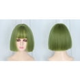 thumbnail image 6 of Unique Bargains Human Hair Wigs for Women Lady 12" Light Green Bob Wig with Wig Cap, 6 of 6