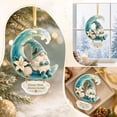 thumbnail image 4 of Clearance! Coastal Gnome Wave Moon Acrylic Christmas Ornament, Hanging Christmas Decorations Outdoor Indoor, Nautical Seashell Poinsettia Xmas Keepsake Gift for Christmas Tree & Wreath Holiday Decor, 4 of 8