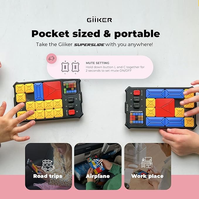 GiiKER Super Slide,Original 500+ Challenges Brain Teaser Puzzle for 5+,Travel and Birthday Gift for Boys and Girls