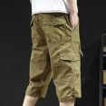 thumbnail image 3 of Edvintorg Men's Cargo Shorts Summer Workwear Outdoor Classic Shorts Slim Fit Multi Pocket Zipper Straight Tube Casual Plus Size Cropped Pants, 3 of 4